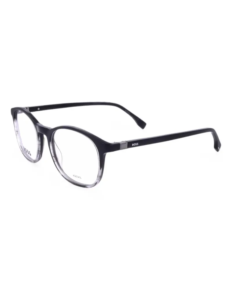 HUGO BOSS Brille mit rundem Gestell - Schwarz Schwarz