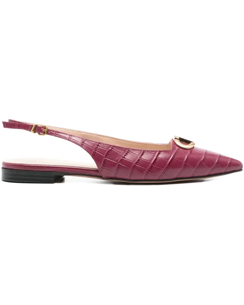Twin-Set Slingback-Pumps mit Kroko-Effekt - Violett Violett