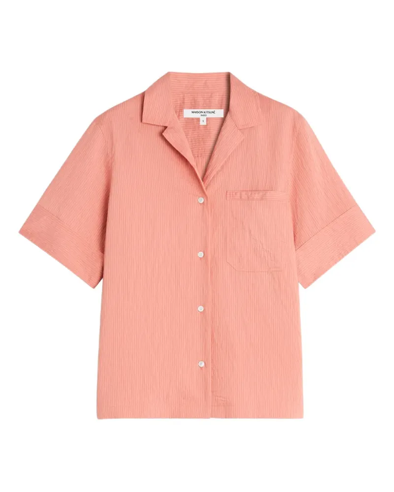 Kitsuné Resort striped short-sleeve shirt - Rosa Rosa