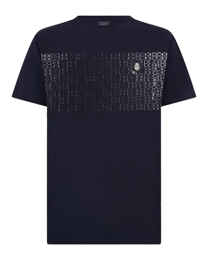 Billionaire T-Shirt mit Monogramm-Print - Blau Blau