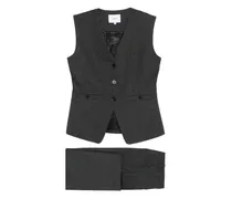 Einrehiger Anzug mit Nadelstreifen - Grau