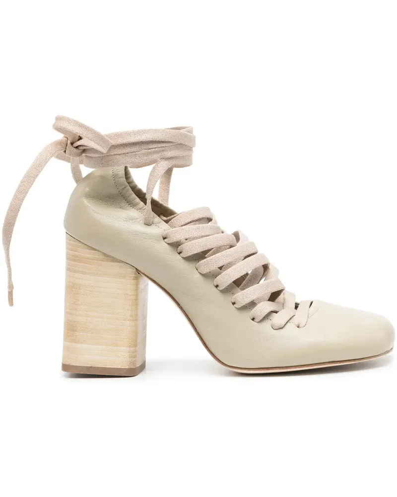 Christophe Lemaire Pumps mit Schnürung 90mm - Nude Nude