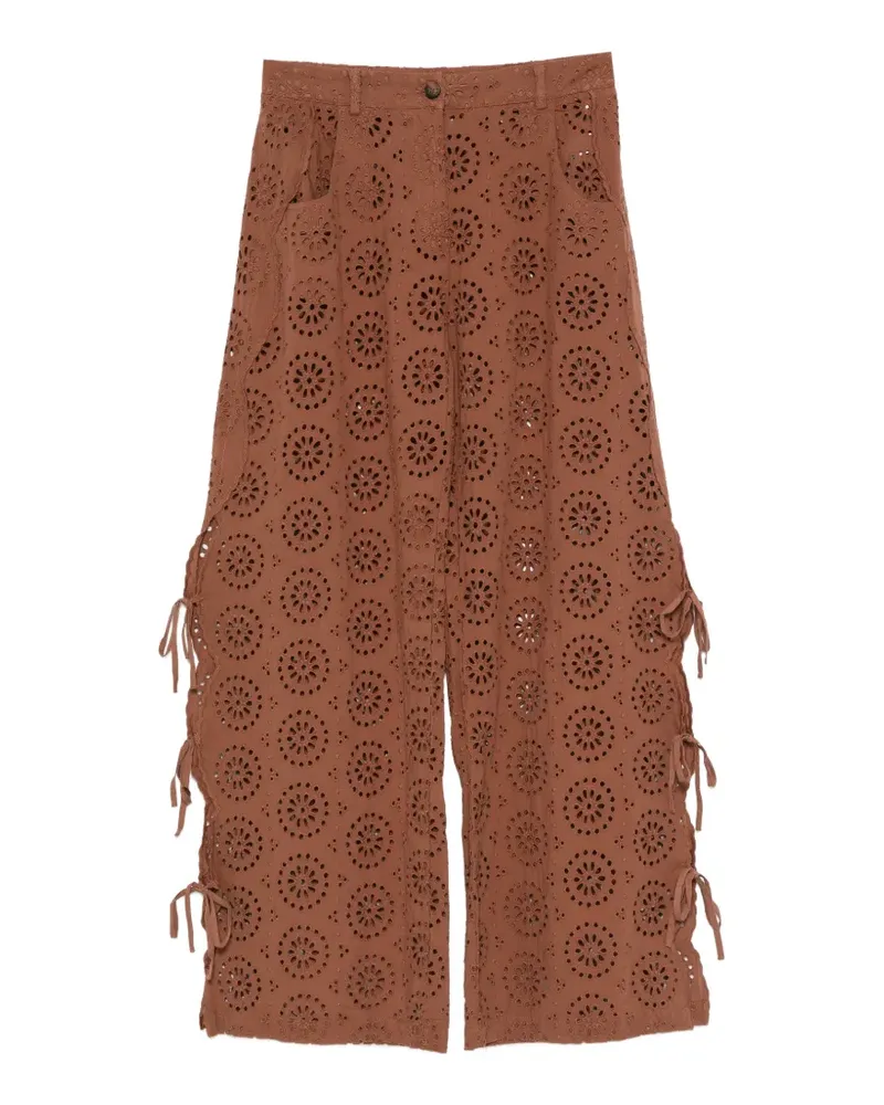 MC2 Saint Barth Kibi sangallo side-tie trousers - Braun Braun