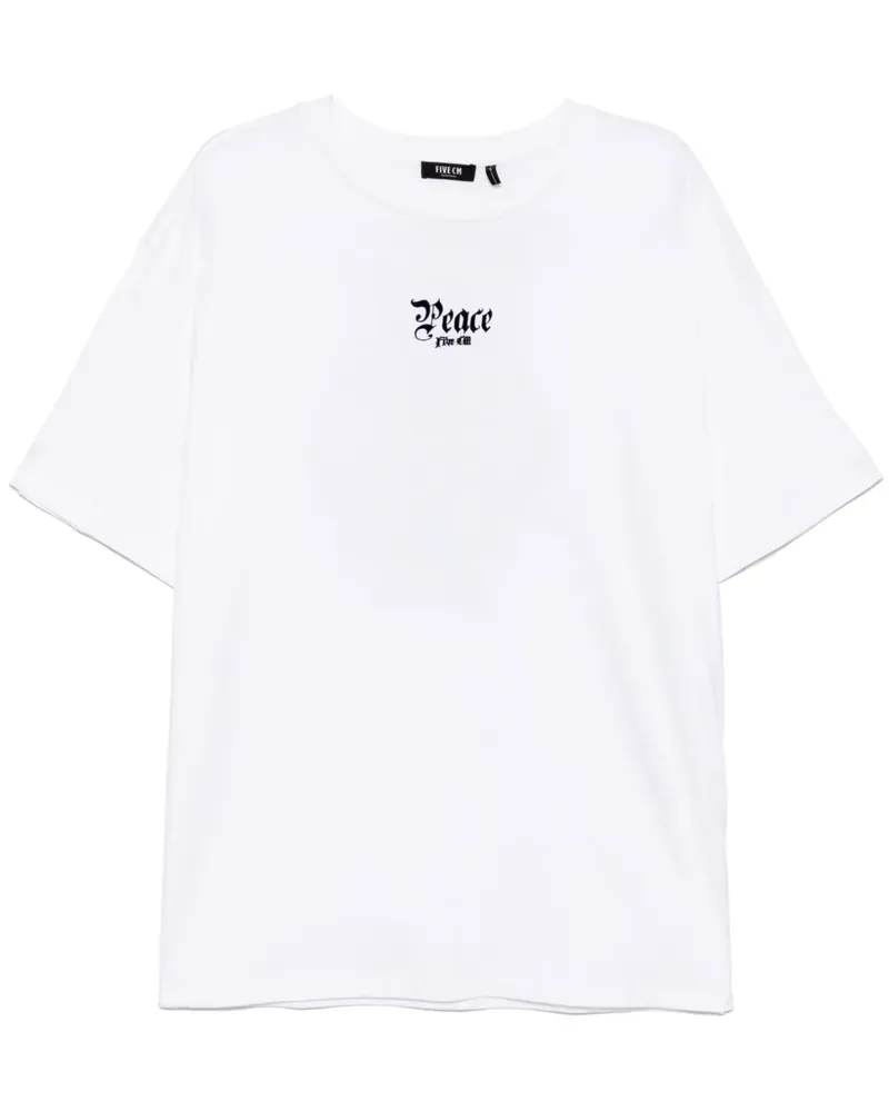 FIVE CM T-Shirt mit Logo-Print Weiß
