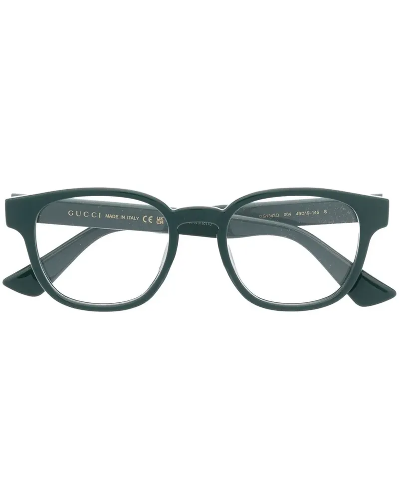 Gucci Brille mit eckigem Gestell - Grün Grün