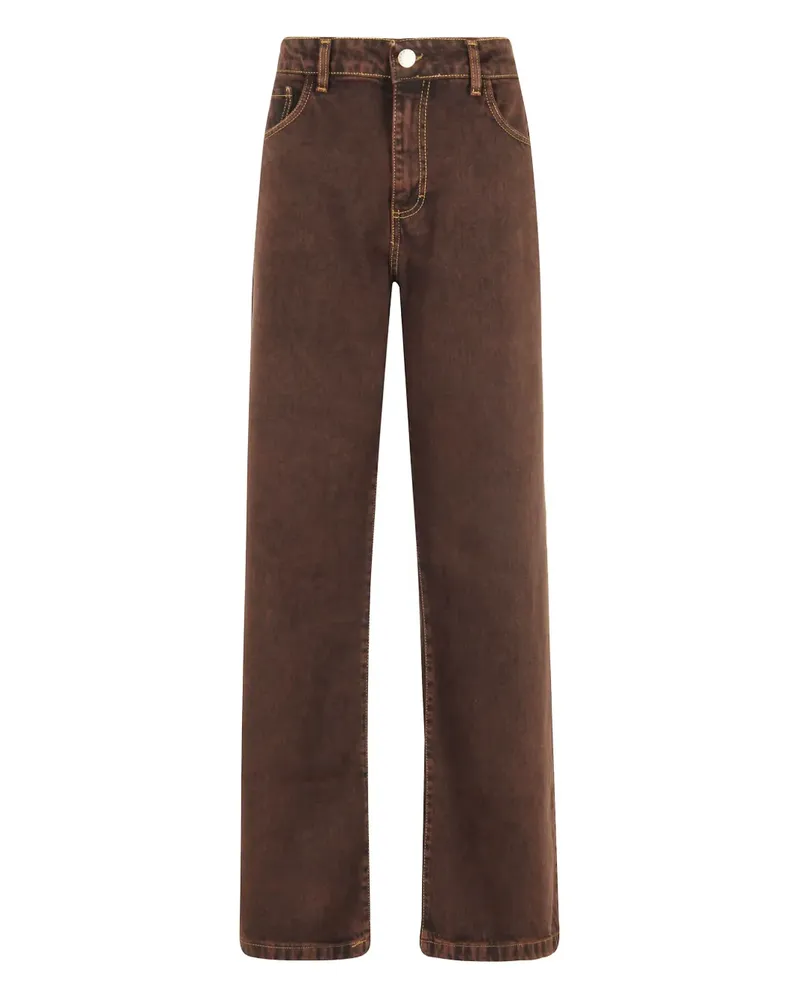 Federica Tosi belt-loops jeans - Braun Braun