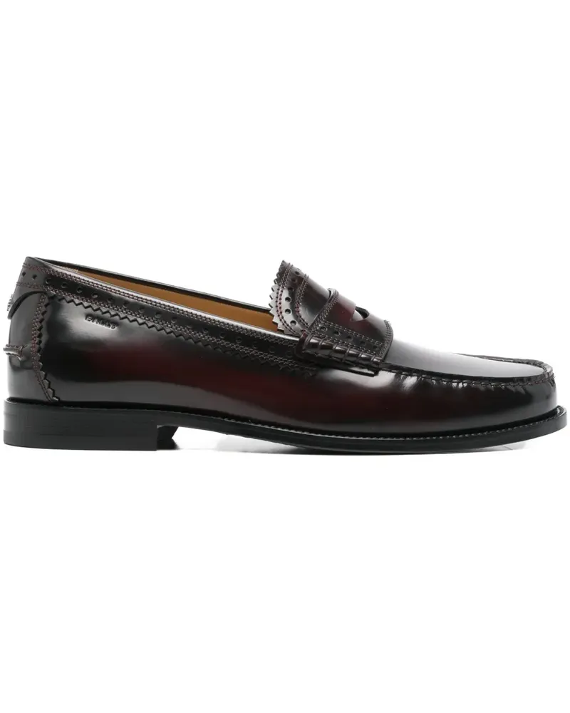 Bally logo-plaque loafers - Rot Rot