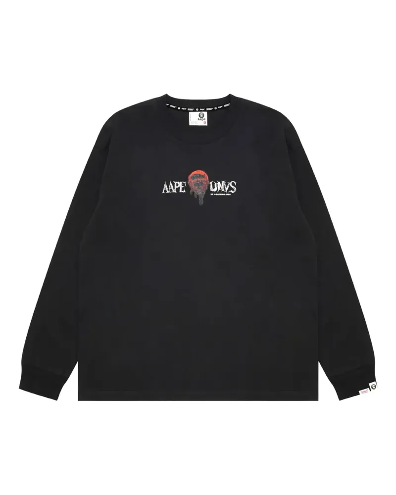 BAPE Pullover mit grafischem Print - Schwarz Schwarz