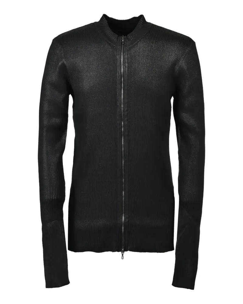 Julius Gerippter Strickpullover - Schwarz Schwarz