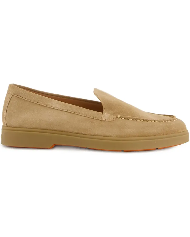 Santoni Slipper aus Wildleder - Nude Nude