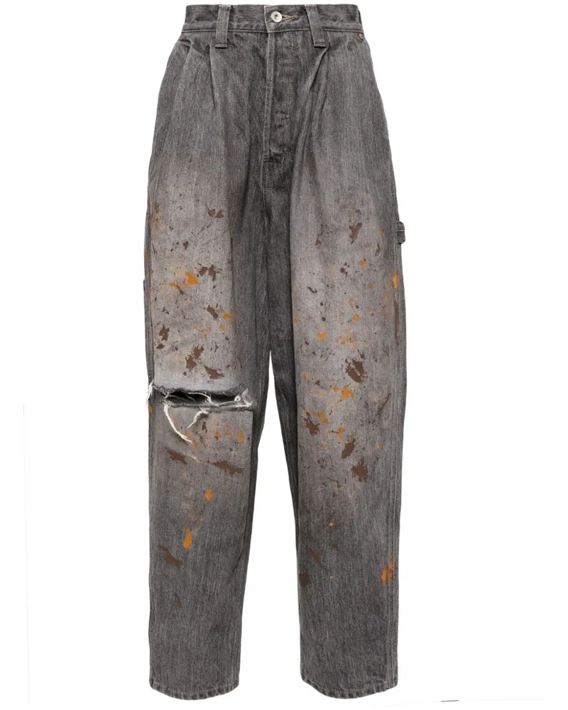 Doublet Tapered-Jeans mit Graffiti-Effekt - Schwarz Schwarz