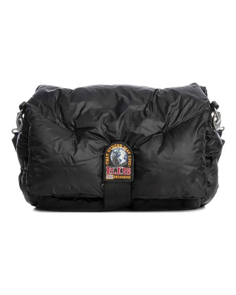 Parajumpers Gesteppte Schultertasche mit Logo-Patch - Schwarz Schwarz