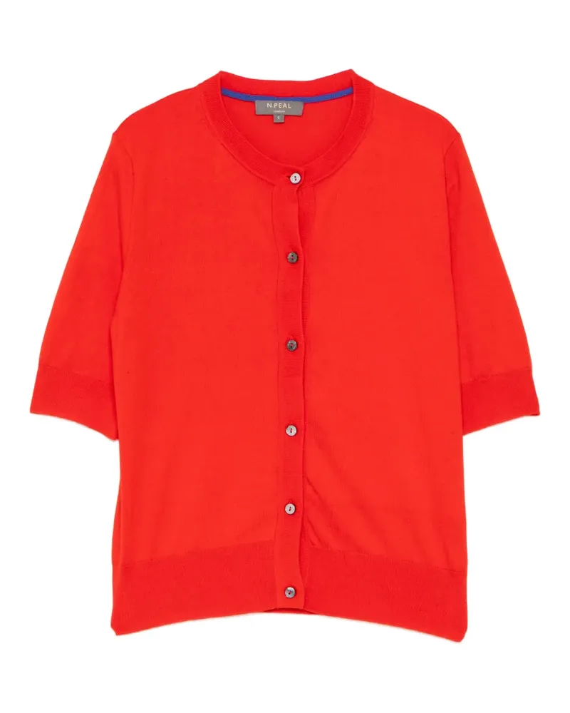 N.Peal Kurzärmeliger Cardigan - Rot Rot