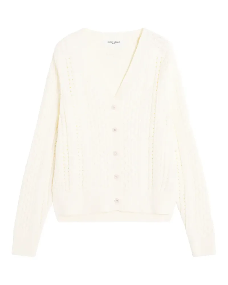 Kitsuné cable-knit cardigan - Nude Nude