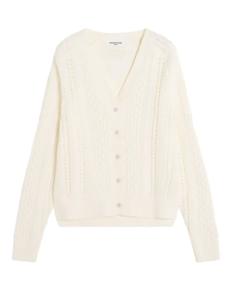 Kitsuné cable-knit cardigan - Nude Nude