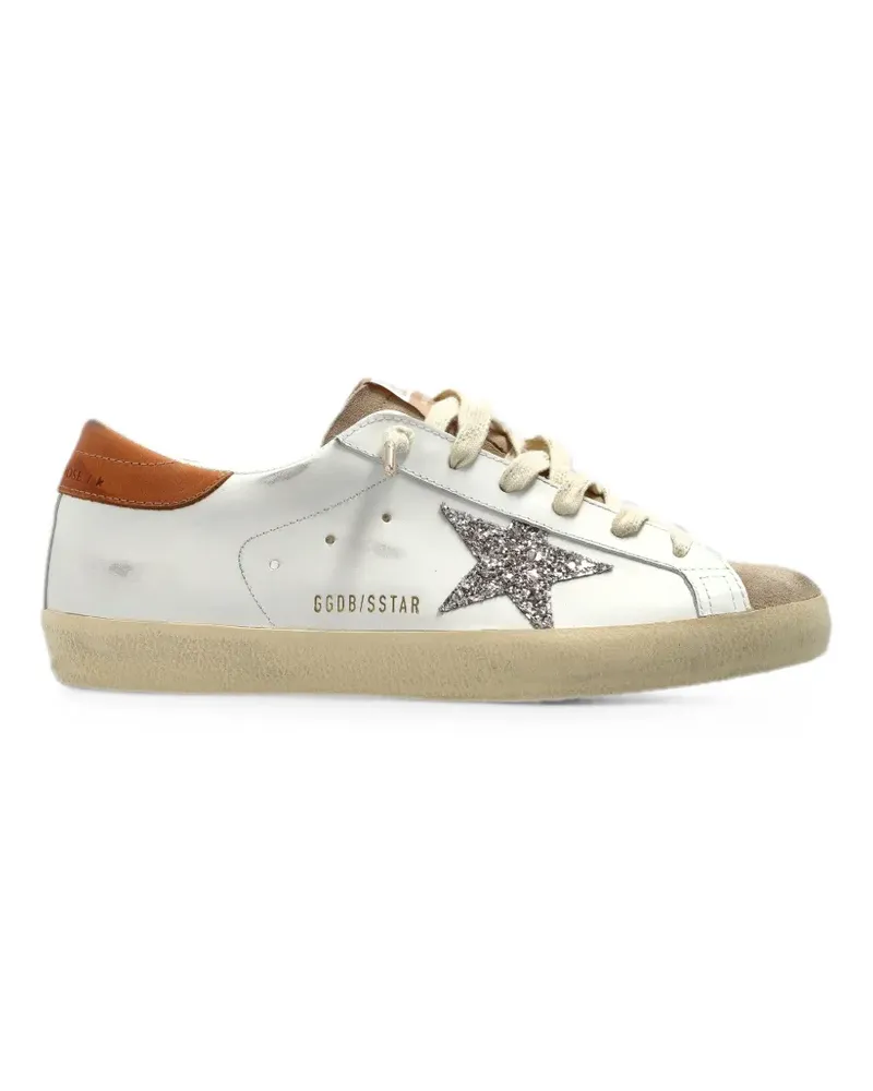 Golden Goose Super-Star glitter-star sneakers - Weiß Weiß