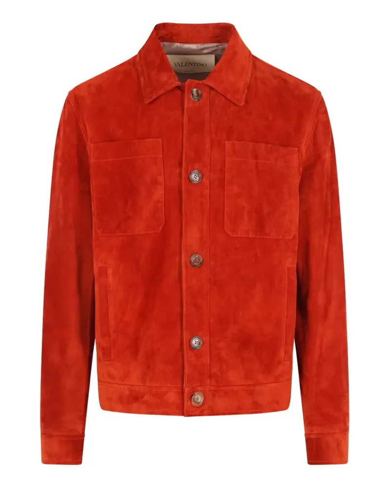 Valentino Garavani button-fastening suede jacket - Rot Rot
