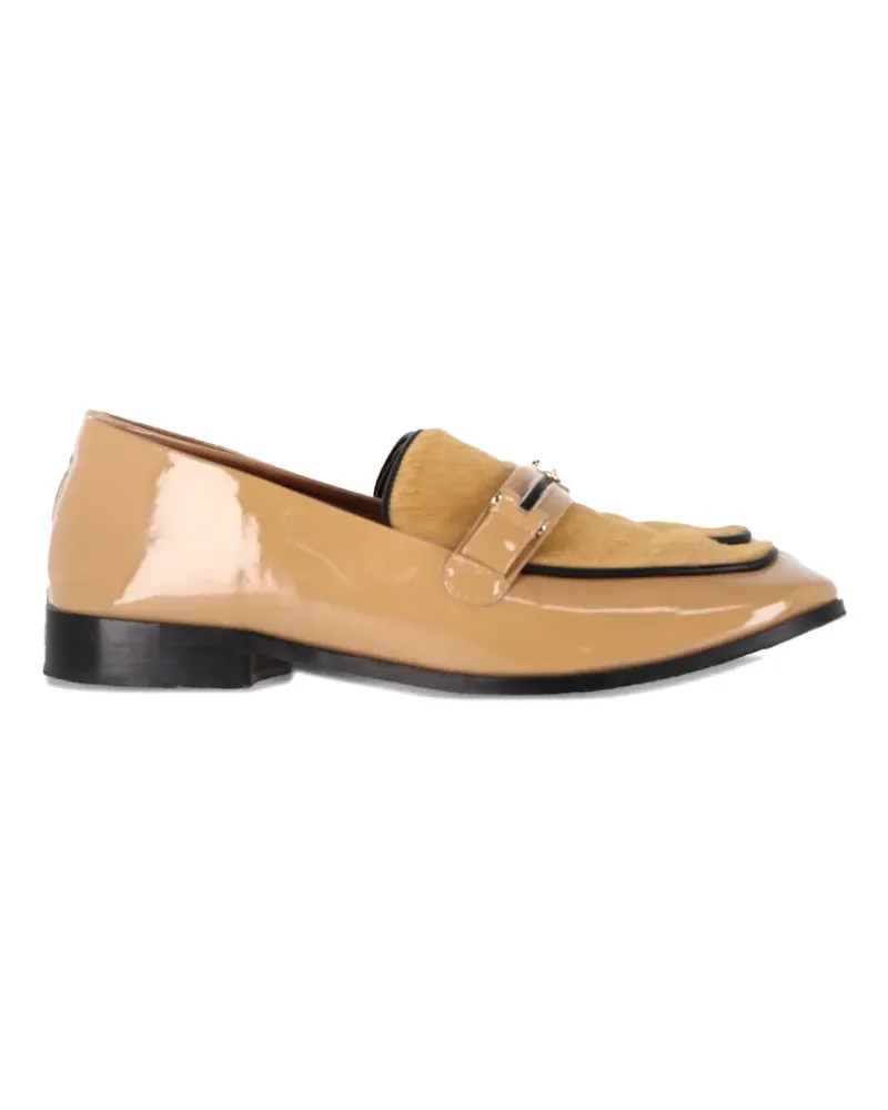NewbarK melanie patent leather loafers - Nude Nude
