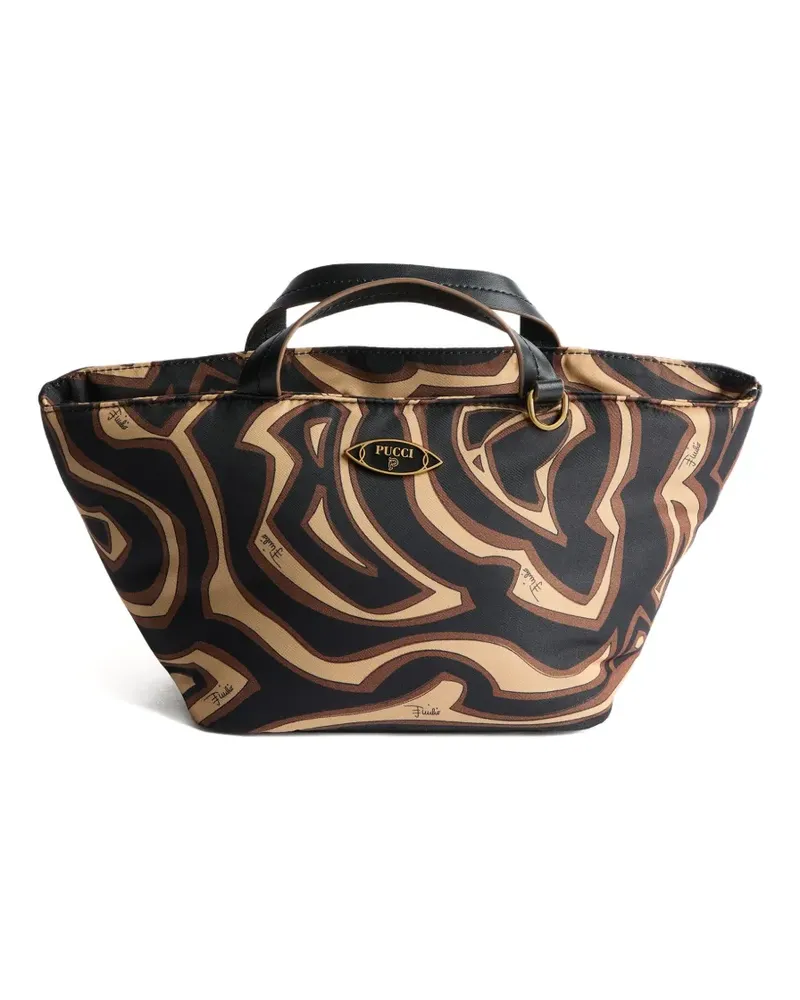Emilio Pucci Kleiner Yummy Tote Bag mit grafischem Print - Schwarz Schwarz