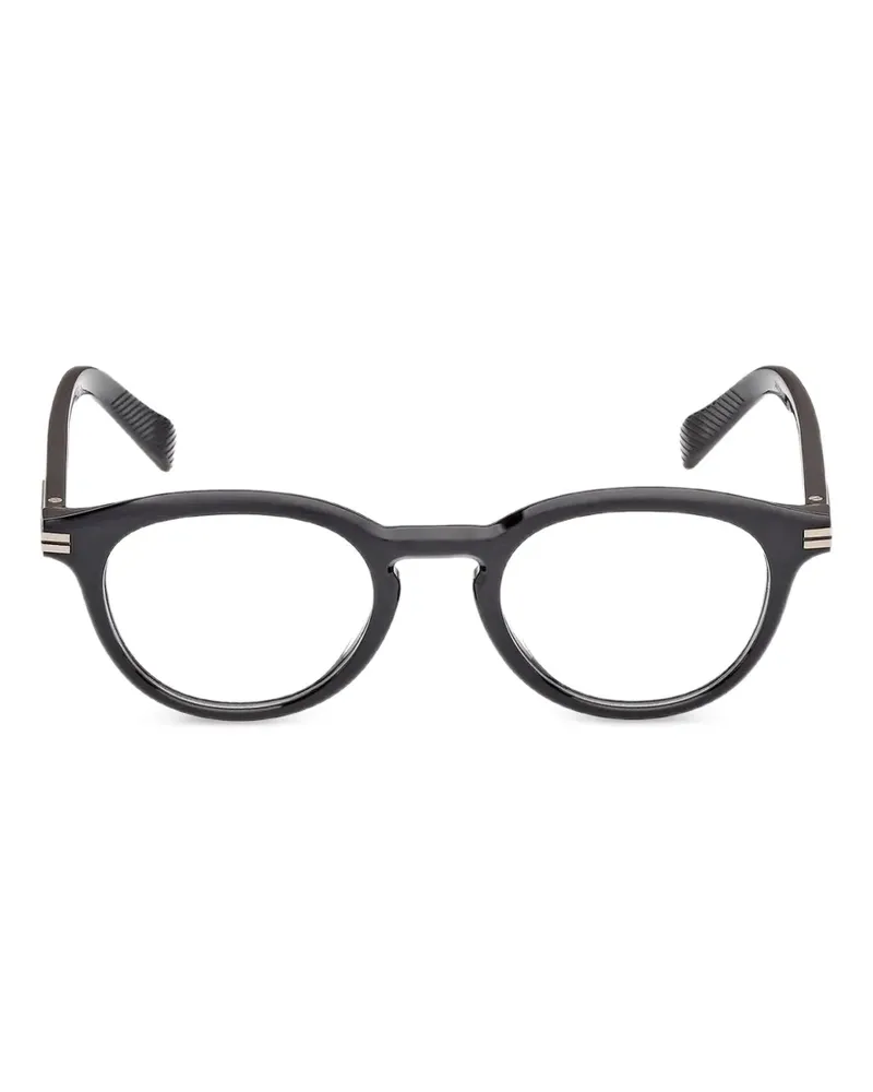 Ermenegildo Zegna Brille mit rundem Gestell - Schwarz Schwarz