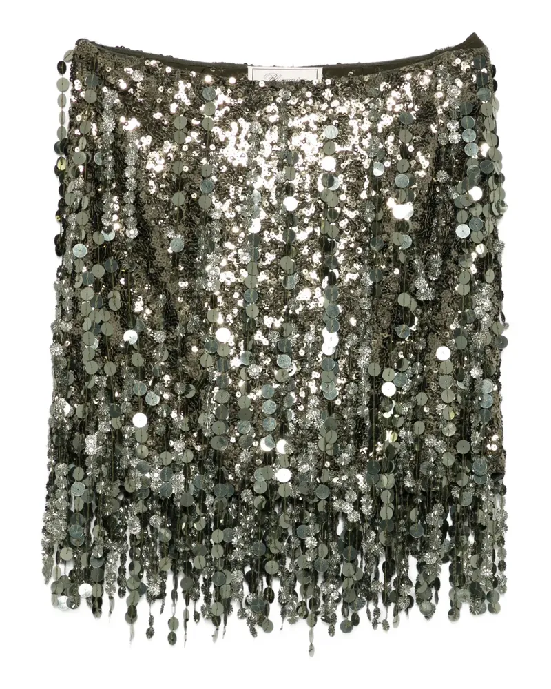Blumarine Minirock mit Fransen - Grün Grün