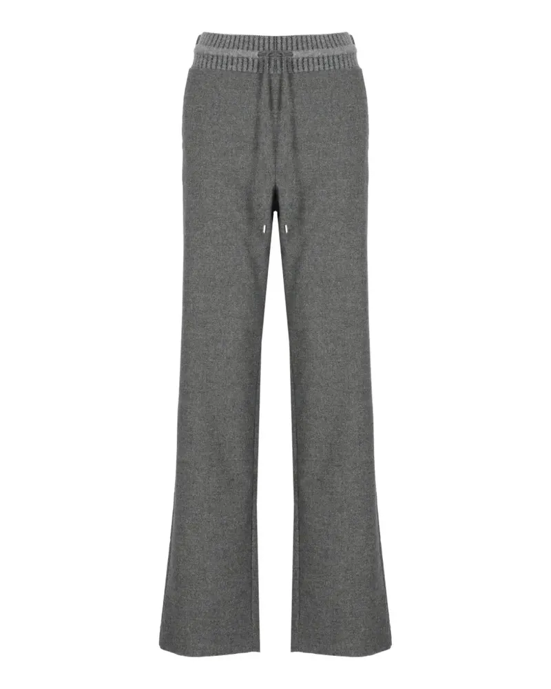 D.EXTERIOR drawstring-waistband straight-leg trousers - Grau Grau