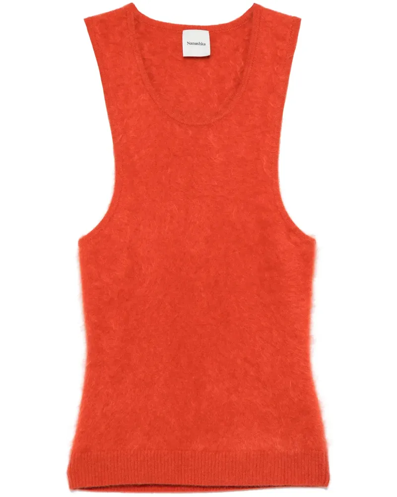 Nanushka Gebürstetes Strick-Tanktop - Orange Orange