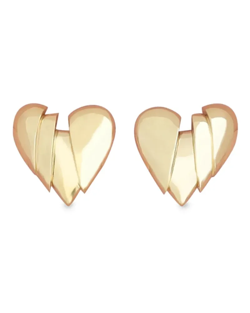 Amina Muaddi Heartbreaker Ohrringe - Gold Gold