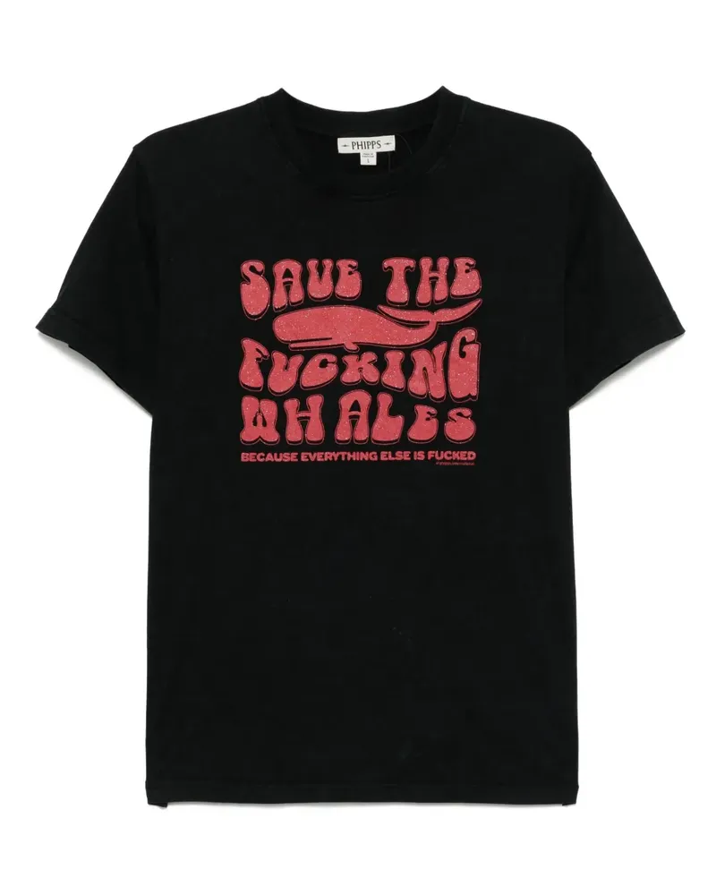 Stain Shade T-Shirt mit grafischem Print - Schwarz Schwarz