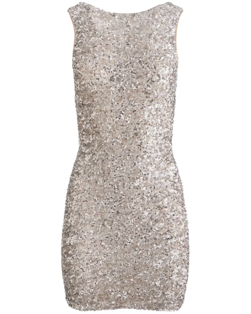Alice + Olivia Celia Minikleid - Silber Silber