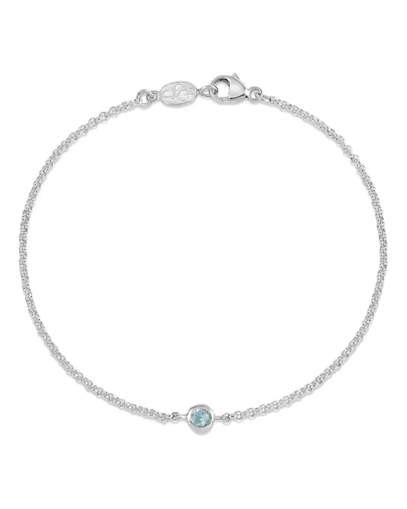 Dower & Hall Kettenarmband mit Aquamarin - Silber Silber