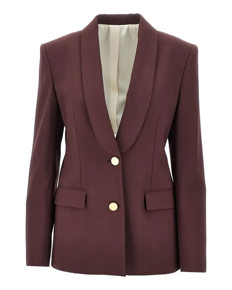 Alberta Ferretti shawl-lapel button-up jacket - Rot Rot