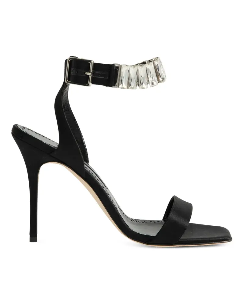 Manolo Blahnik Bayosan crystal-embellished sandals - Schwarz Schwarz