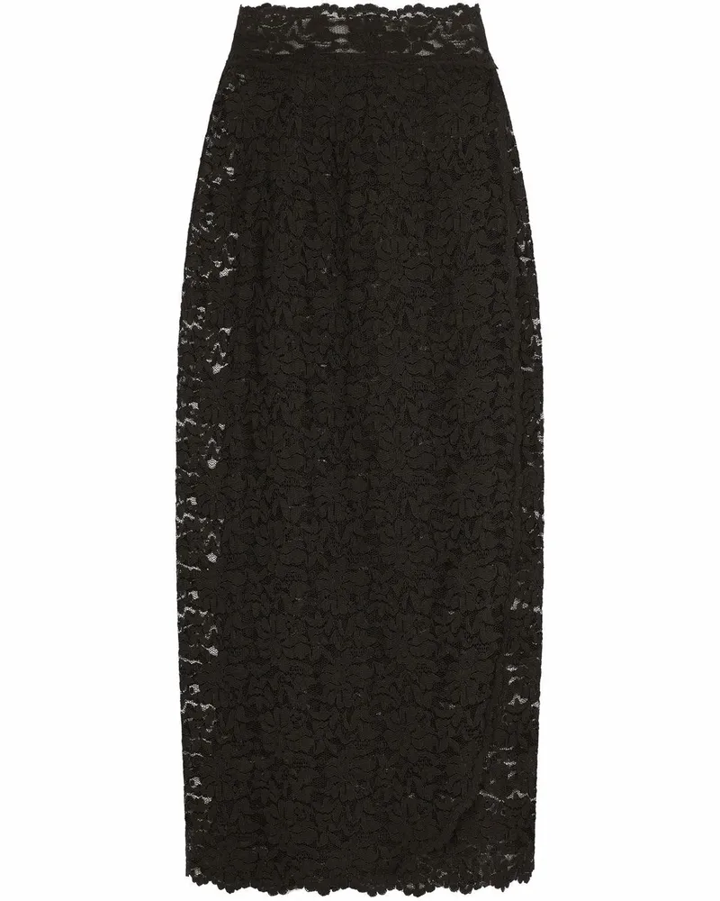 Dolce & Gabbana Midirock aus Spitze - Schwarz Schwarz