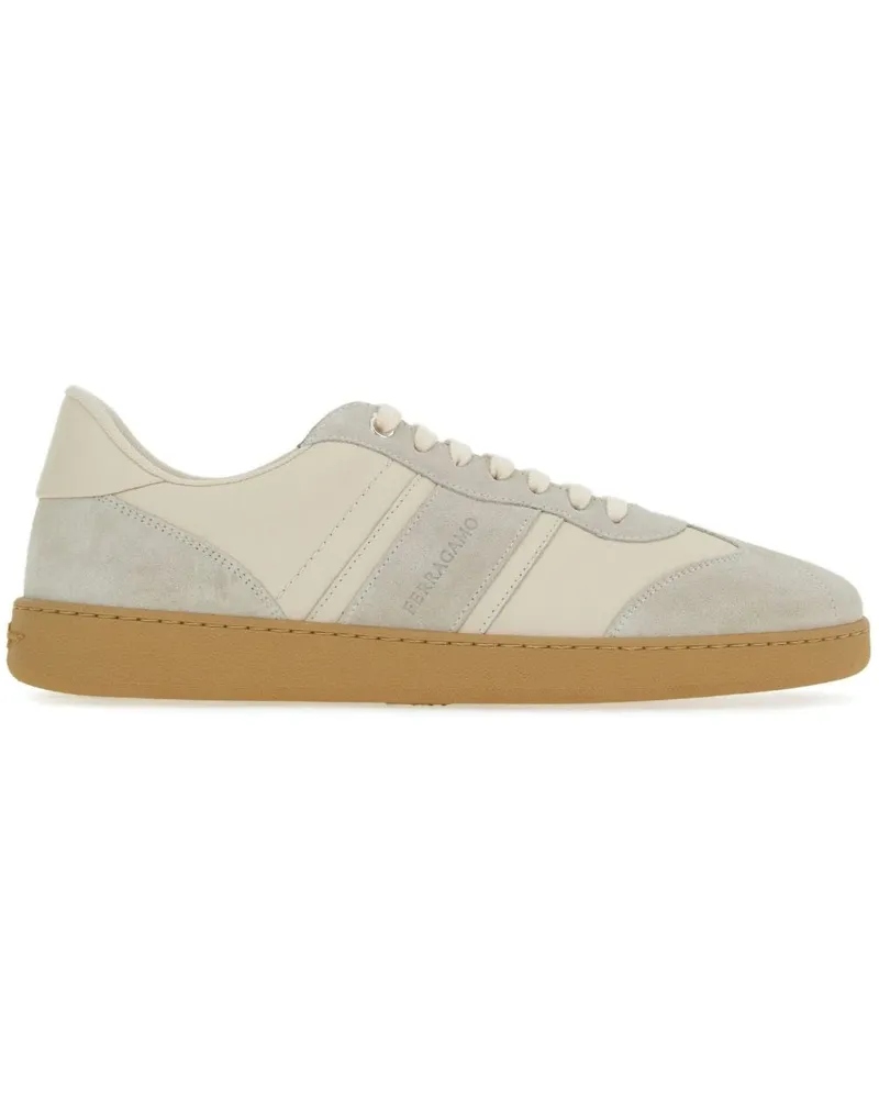 Ferragamo Sneakers mit Logo-Prägung - Weiß Weiß