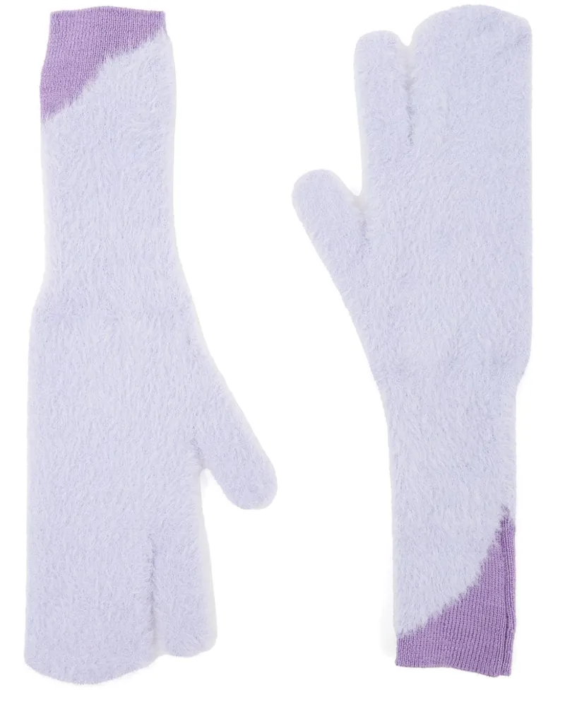 Maison Margiela Handschuhe aus Faux Fur - Violett Violett
