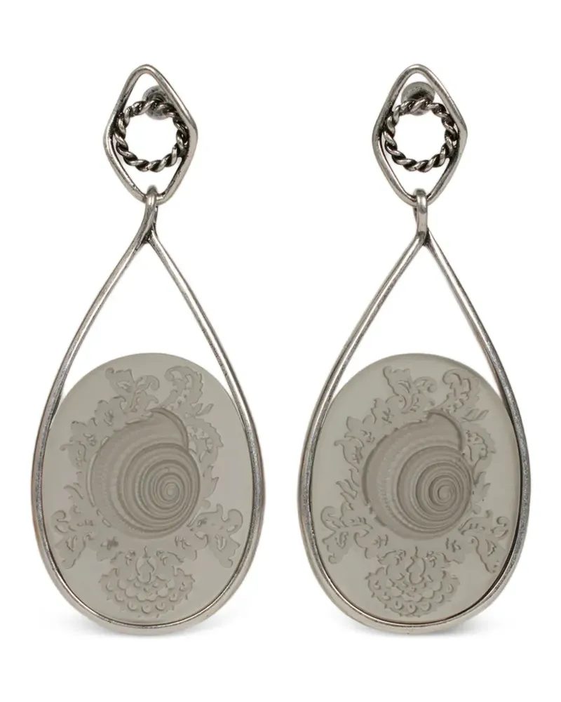 Etro Ohrringe mit Cameo-Muschel - Silber Silber
