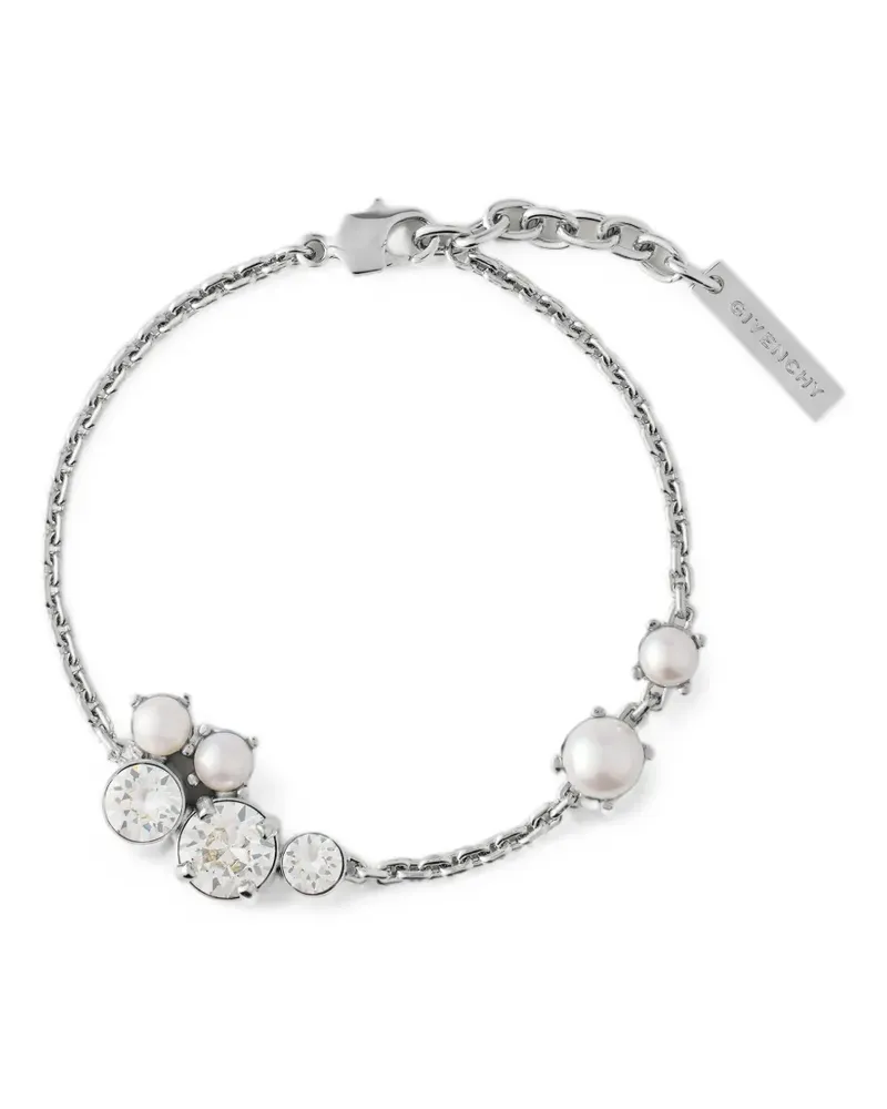 Givenchy Armband mit Kristallen und Perlen - Silber Silber