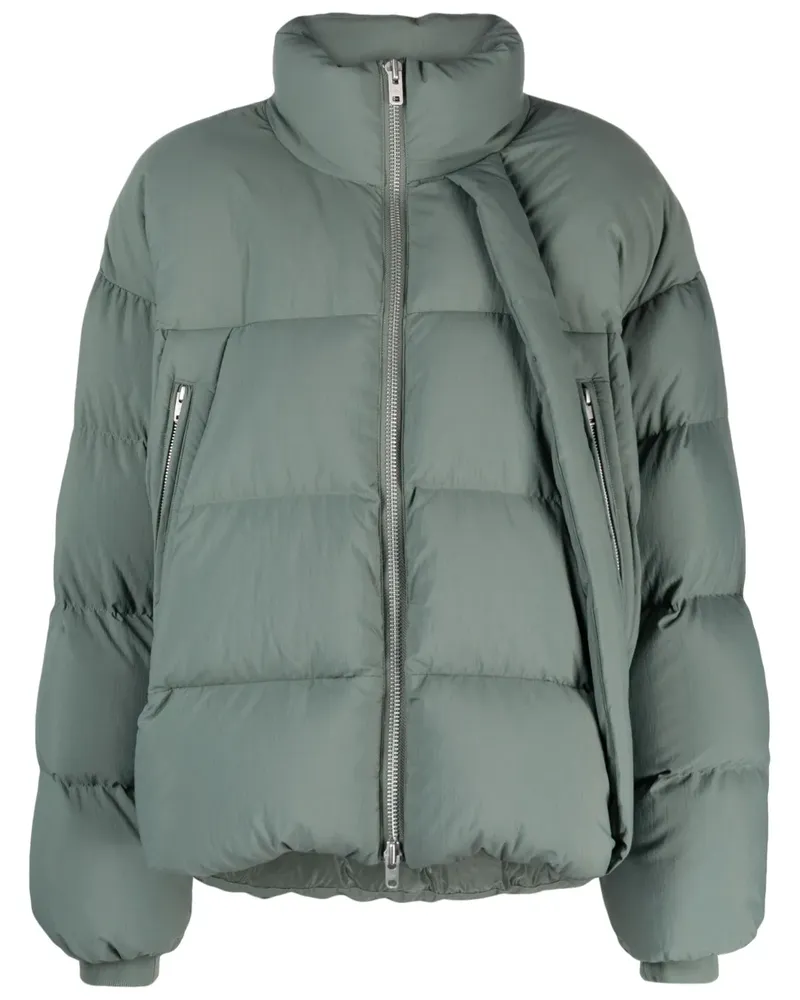Y-3 x  asymmetrische Steppjacke - Grün Grün