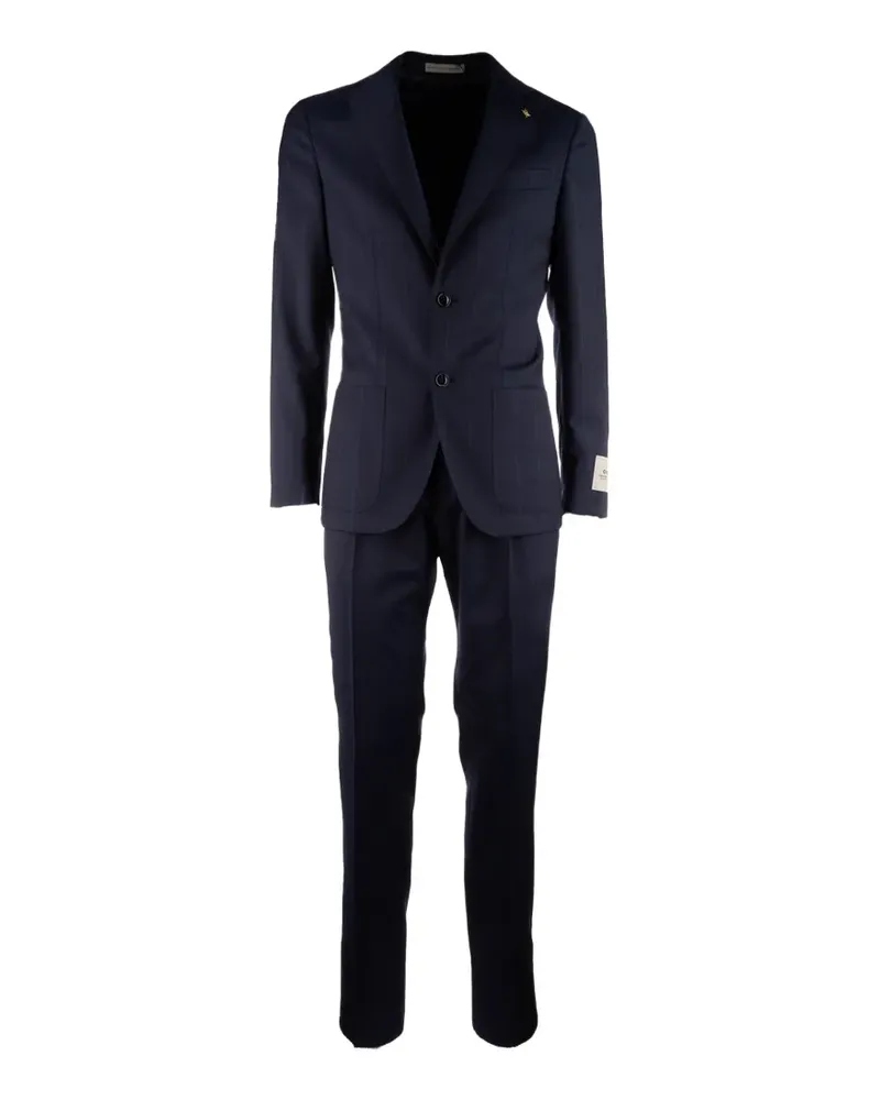 Corneliani pinstripe-print suit - Blau Blau