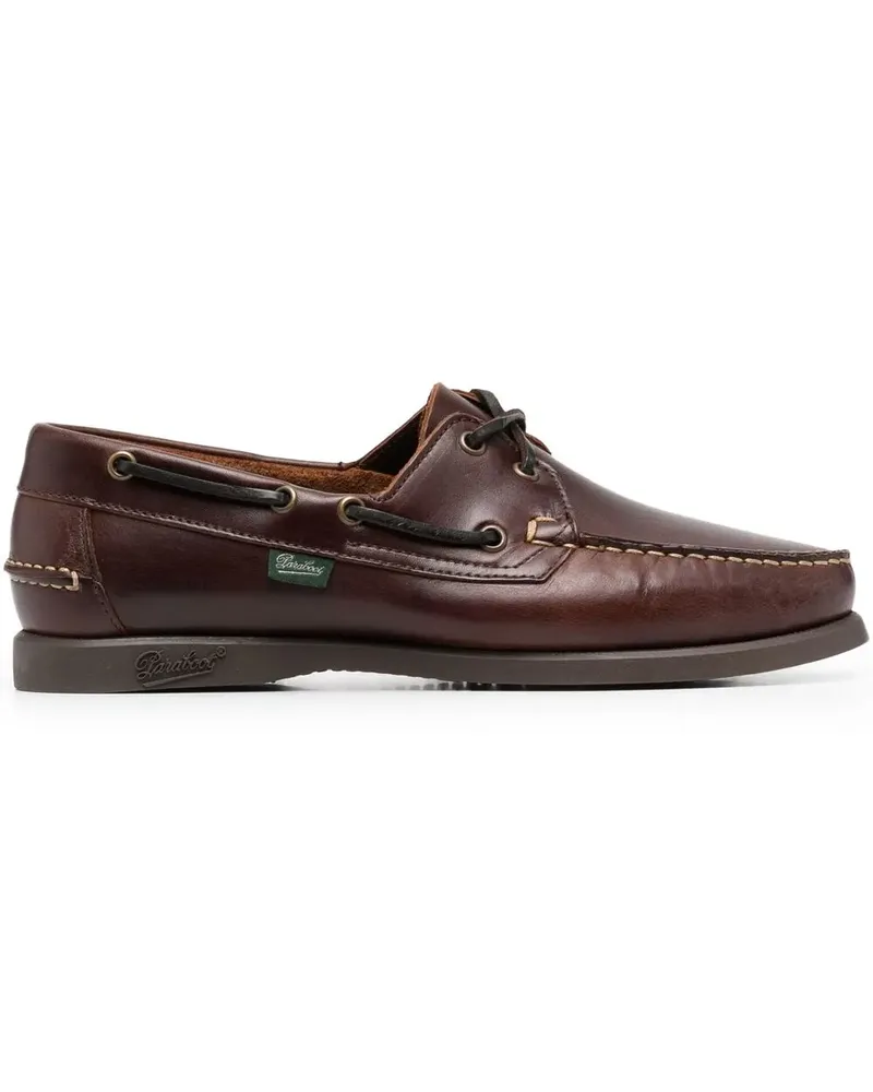 Paraboot Segelschuhe mit Kontrastnaht - Braun Braun