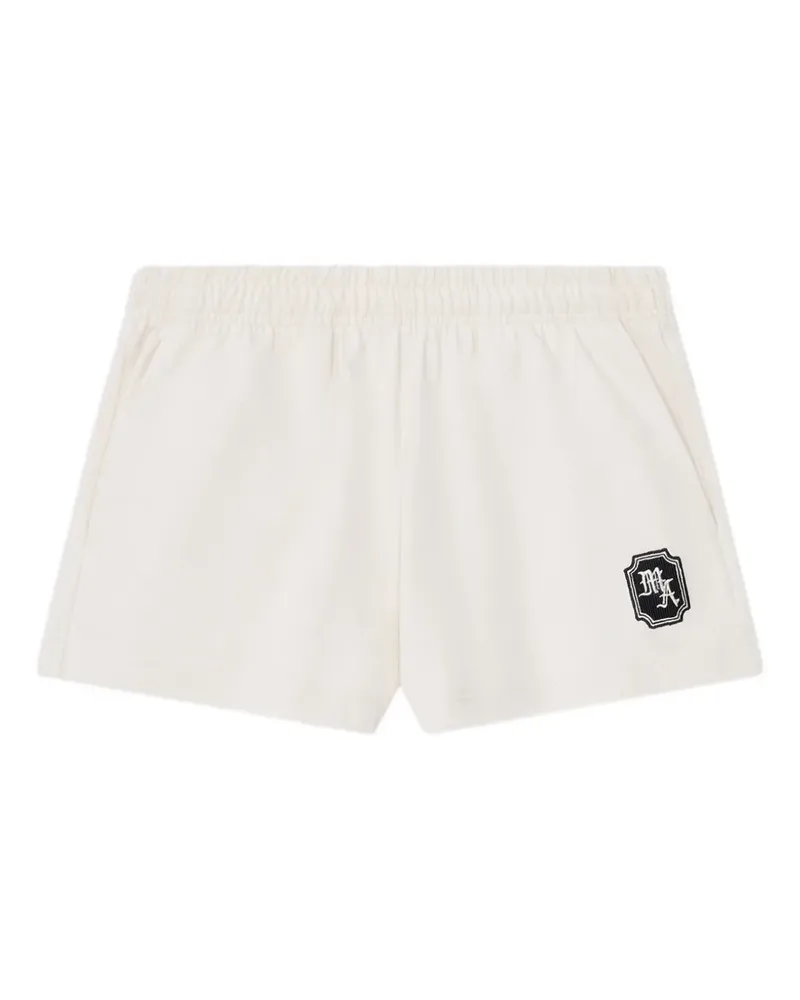 Amiri logo-patch mini shorts - Nude Nude
