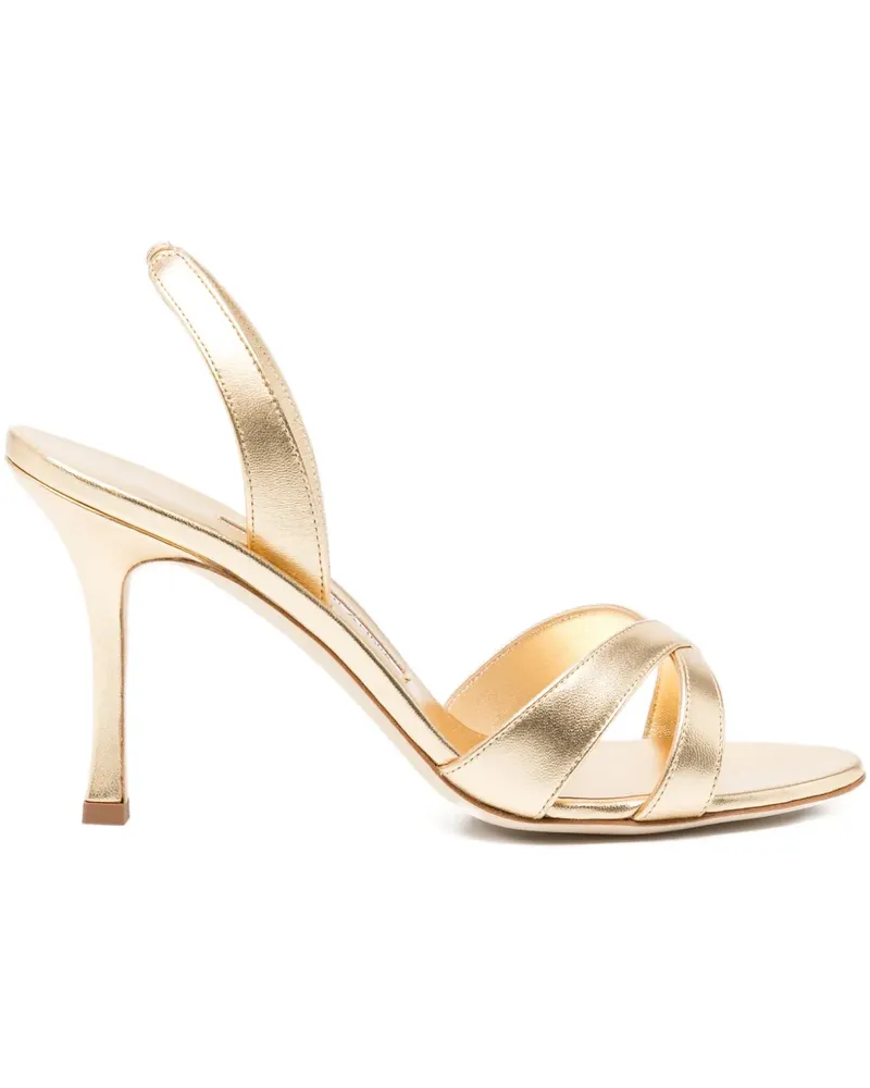 Manolo Blahnik 90mm Callasli sandals - Gold Gold