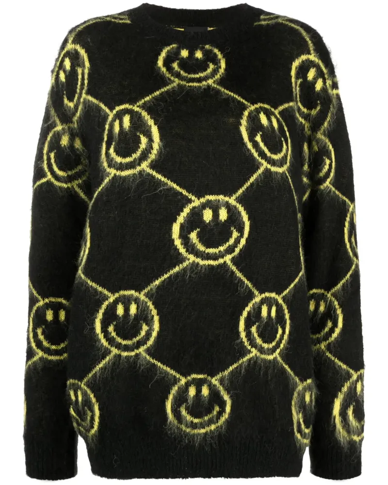 Joshua Sanders Intarsien-Pullover mit Smiley-Gesicht - Schwarz Schwarz