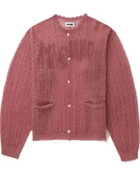 Magliano Cardigan in Pointelle-Strick mit Logo-Print Rosa