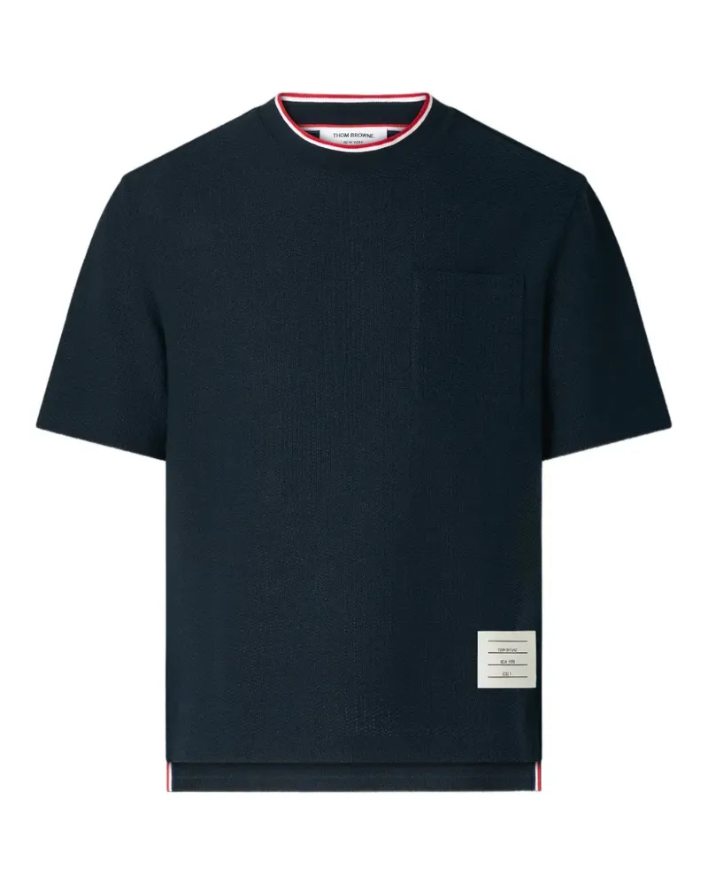Thom Browne T-Shirt mit Brusttasche - Weiß Weiß
