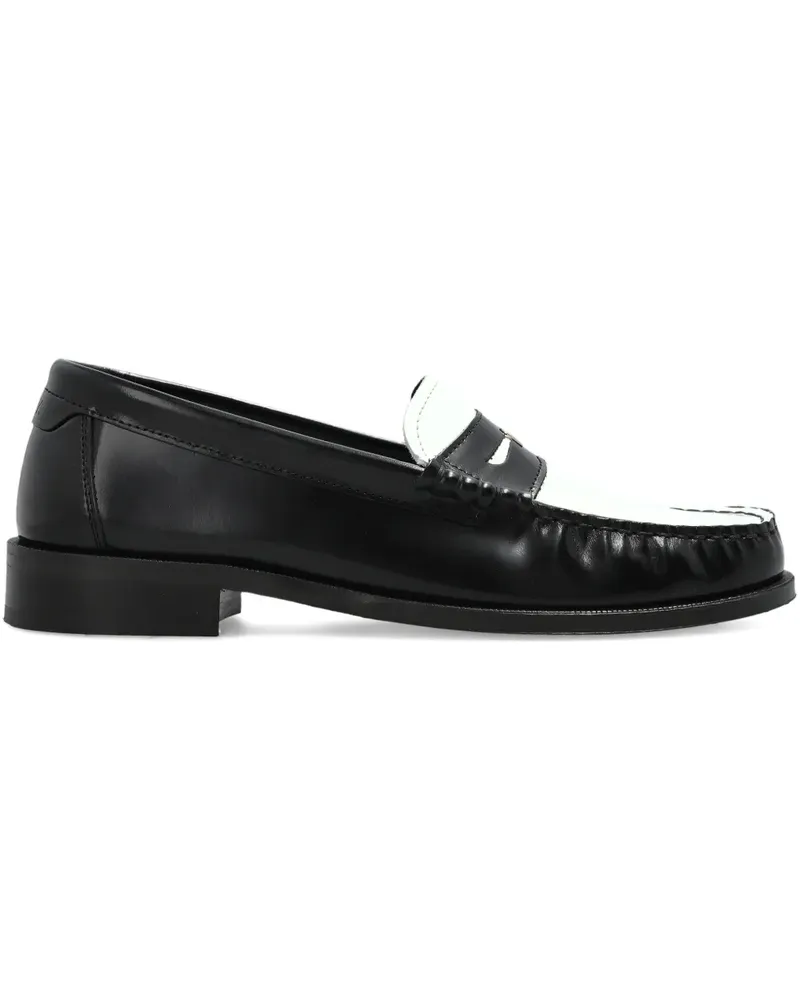 Furla colourblock leather loafers - Schwarz Schwarz