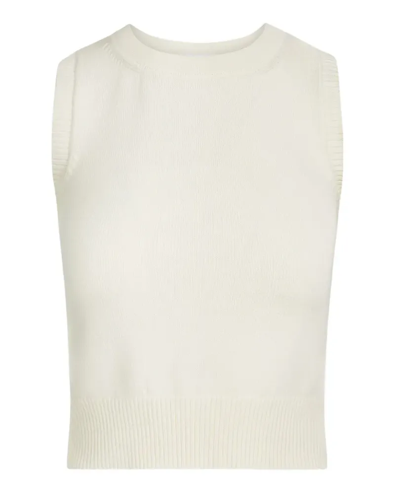 Oscar de la Renta Pullunder mit gerippten Details - Nude Nude