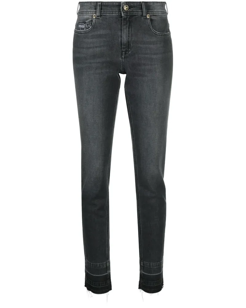 Versace Jeans Skinny-Jeans mit Logo-Patch - Grau Grau