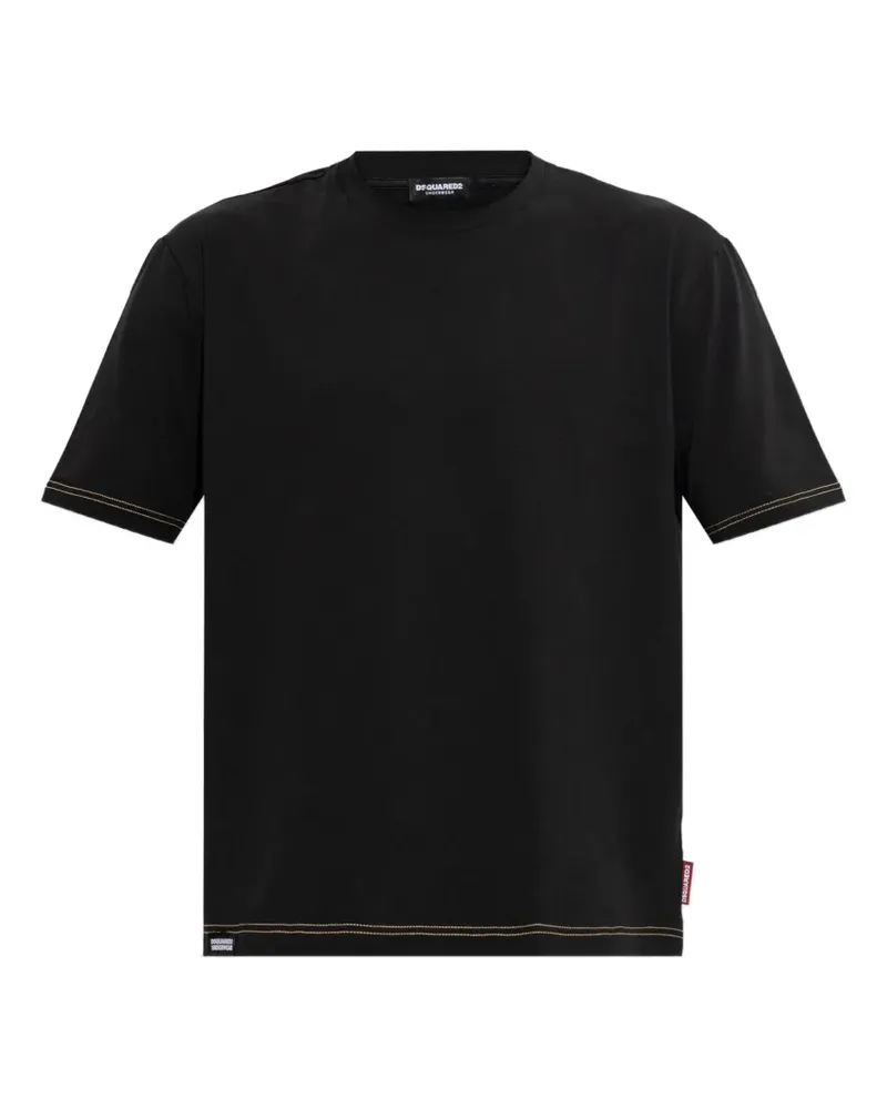 Dsquared2 contrast-stitch T-shirt - Schwarz Schwarz